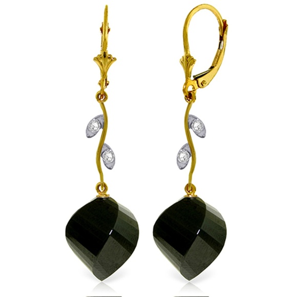 DIAMONDS & BRIOLETTE TWISTED BLACK SPINELS